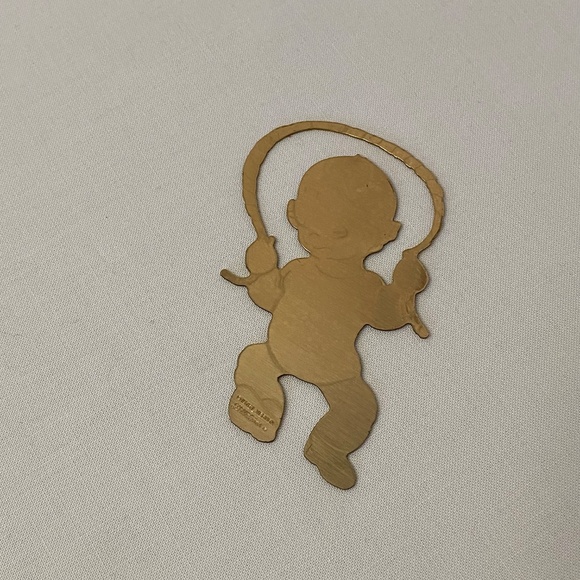 Lillian Vernon Lillikins Metal Ornament Baby Unused Vintage 1976 Engraveable - Picture 2 of 7